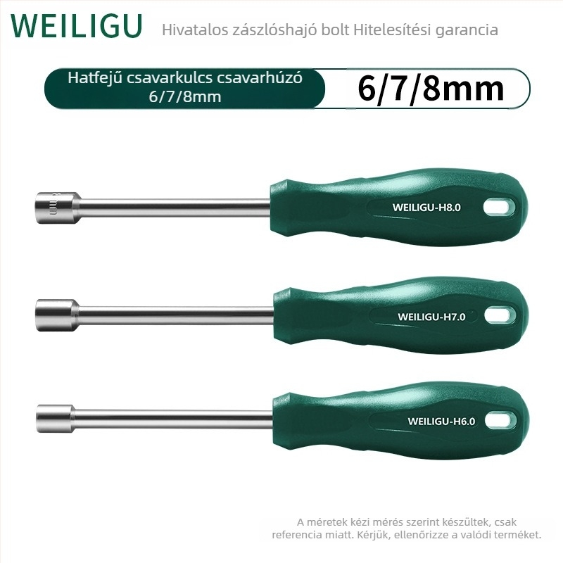 Hex socket kulcs, edzett magas széntartalmú acél, tükröző felület