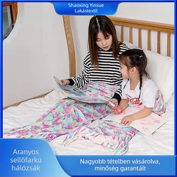 Sellőfarok pléd – puha, kényelmes, bőrbarát, meleg gyerekeknek és felnőtteknek, aranyos otthoni takaró