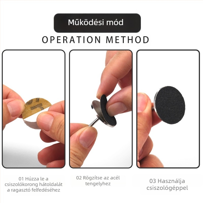 Elektromos körömápolási készlet csiszolólemezekkel a halott bőr és tyúkszem eltávolításához, pedikűr