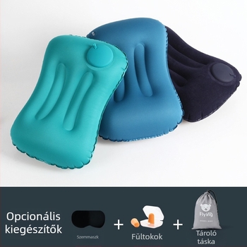 Utazási felfújható párna – Square modell, FlyingBear, 10 cm vastagság, környezetbarát PVC, súly 100 g