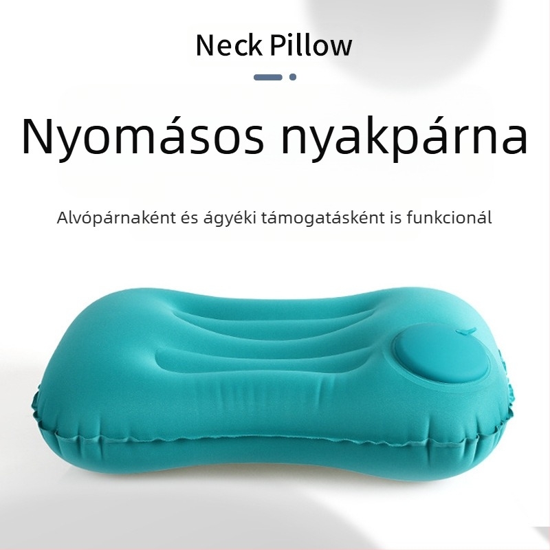 Utazási felfújható párna – Square modell, FlyingBear, 10 cm vastagság, környezetbarát PVC, súly 100 g