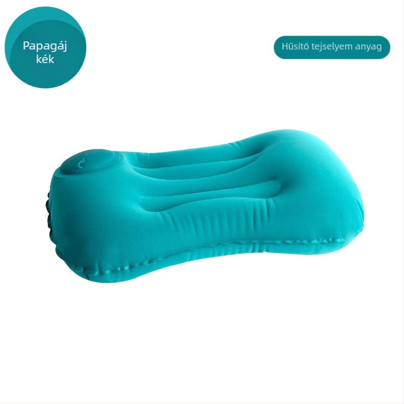 Utazási felfújható párna – Square modell, FlyingBear, 10 cm vastagság, környezetbarát PVC, súly 100 g