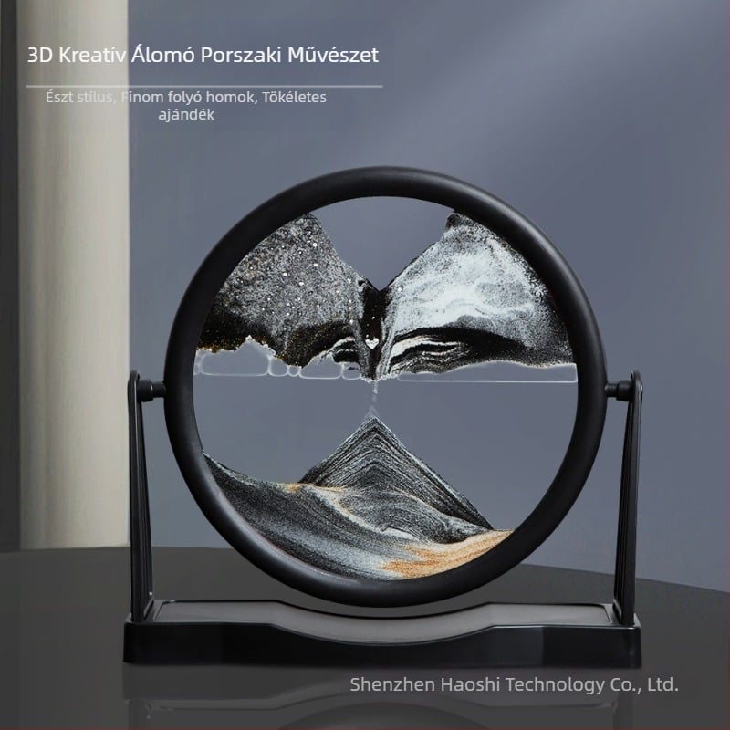 Nappali dísz homokfestés: 3D dinamikus homokfestő művészeti alkotás geometriai dizájnnal (Anyag: Üveg; Gyártási folyamat: Csiszolás; Felület: Polírozás; Függő forma: Dísz; Stílus: Geometria)