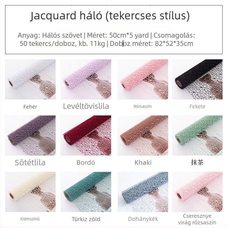 Géz háló tekercs virágcsomagoláshoz – Flower Habitat, Értékesítési csomagolás, Feldolgozás: Más