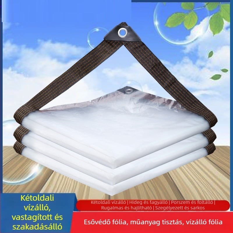 Áttetsző megerősített PVC esővédő fólia beltéri virágokhoz, hőszigetelés, árnyékolás és porvédelem a balkonra