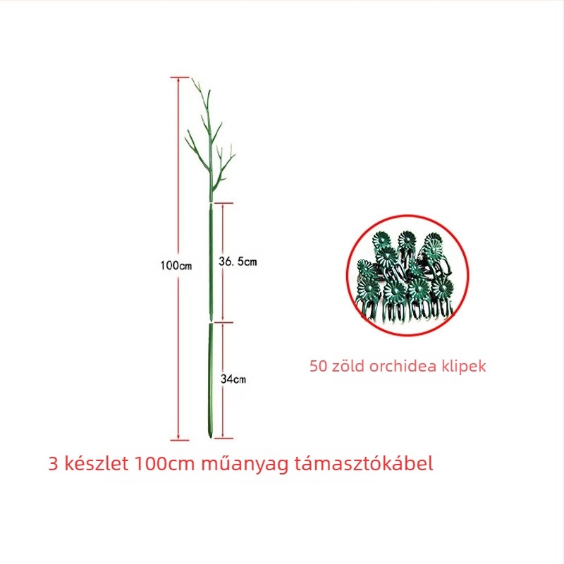 Növénytámasztó rúd – műanyag, erkélyre és otthoni kertészkedéshez, leesés elleni támasz növényekhez