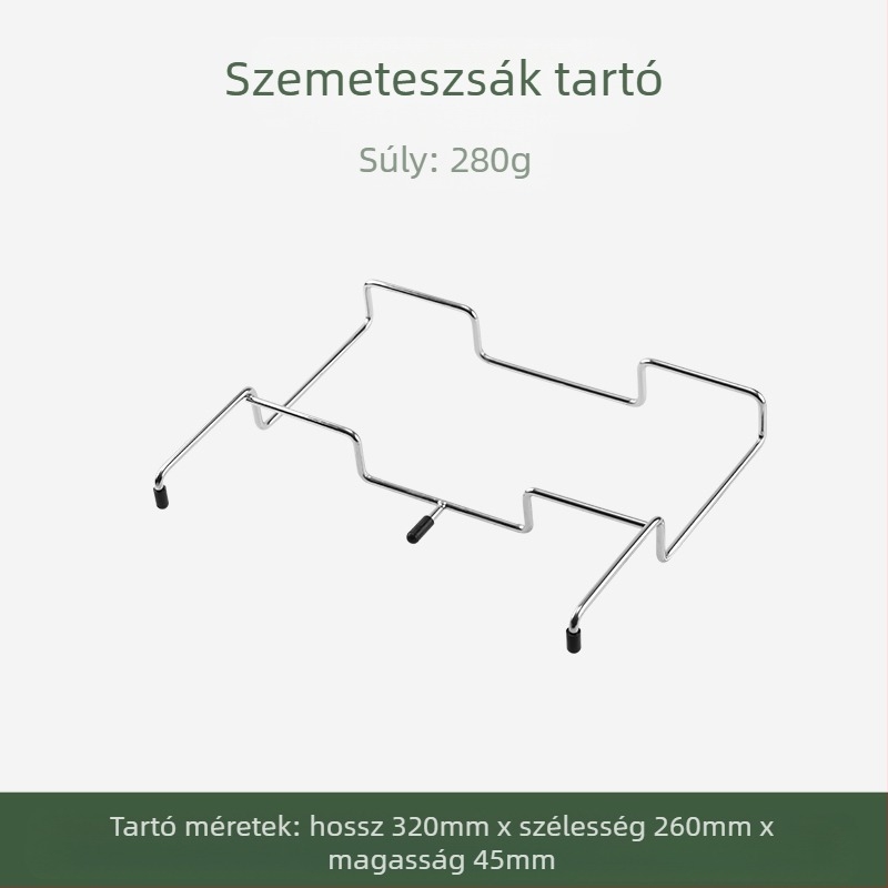 Összecsukható kültéri szemetesállvány, zsákok tartója, asztali tároló Kempinghez és otthoni konyhához