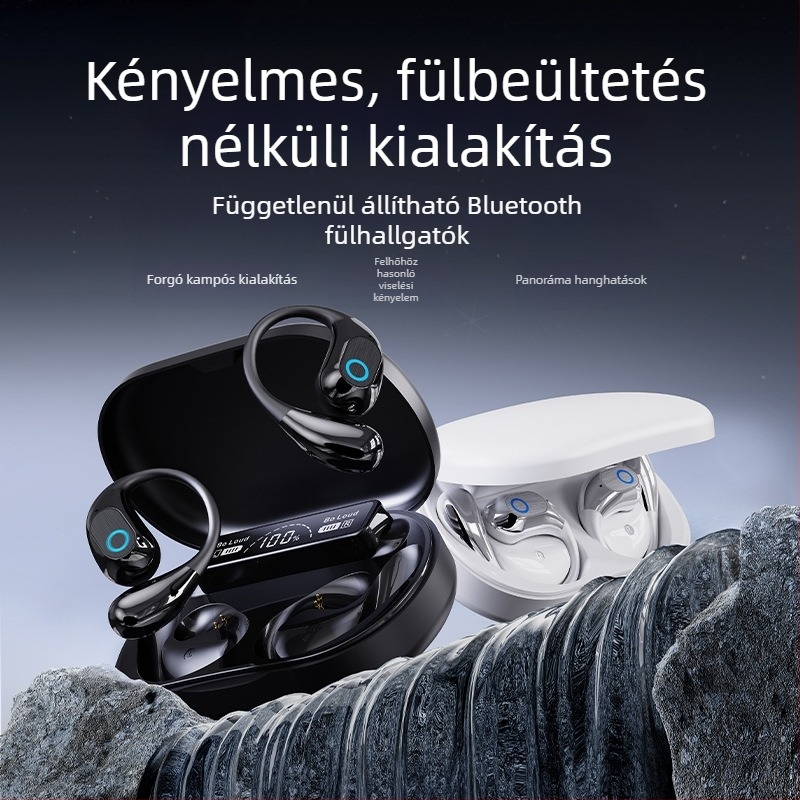 AI fordítású Bluetooth fülhallgató a fülre szerelve Q11 Q22 Q15Pro, Bluetooth 5.3, 10 m hatótáv, üzemidő 4–8 óra, digitális kijelző
