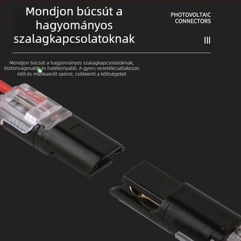 Beef time LED D2 gyors csatlakozó – 1 tűs terminál vezeték-vezeték közötti csatlakozáshoz, közvetlen plug-in, szigetelőanyag: magas tisztaságú foszforos réz, vezeték keresztmetszet 0,35–0,75 mm, LED világításhoz
