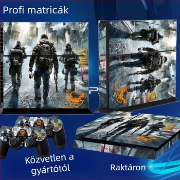 PS4 burkolat fólia, matt felület, 0,33 mm vastagság, 0% fényáteresztés, karcolásálló, testreszabott leképzés