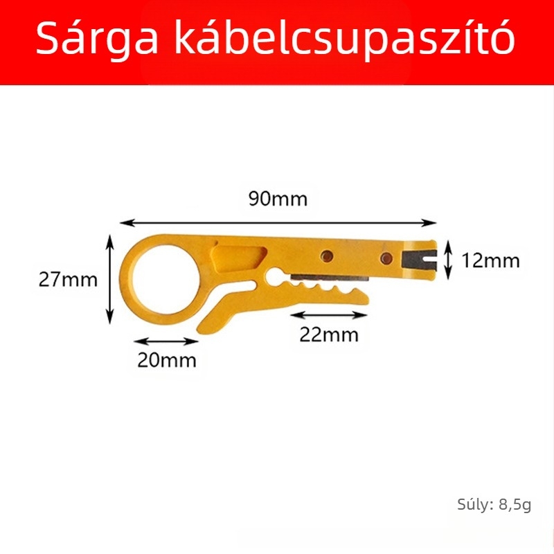 Többfunkciós vezetéklevágó és leszakító eszköz koaxiális, hálózati, videó- és telefonkábelekhez