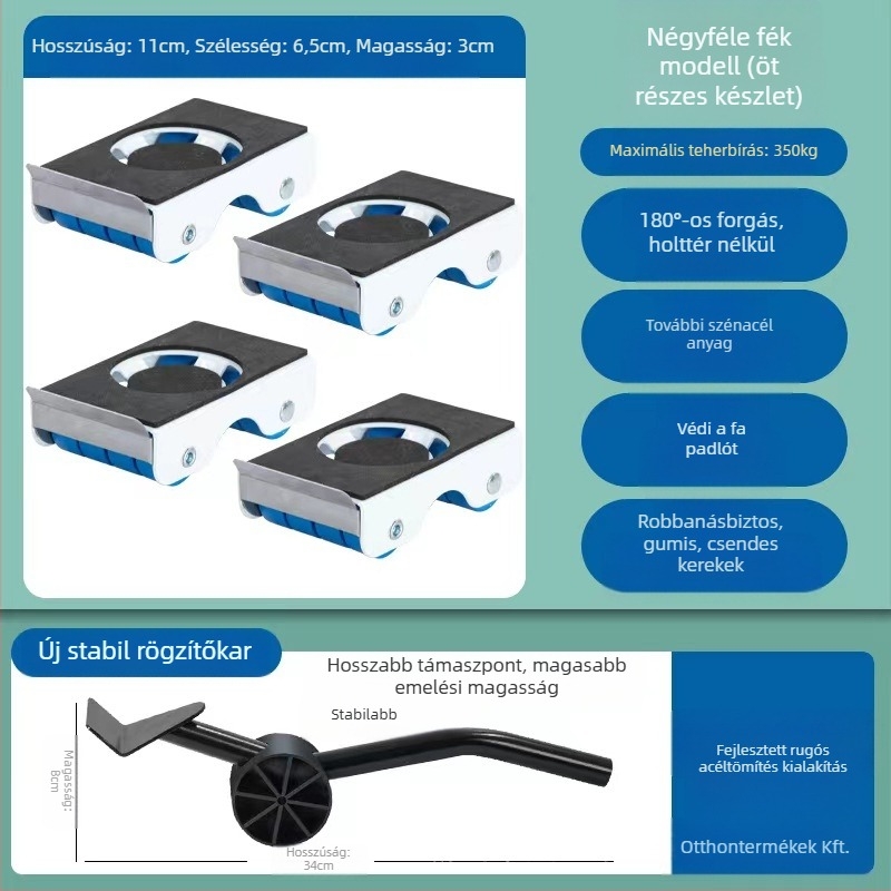 Mozgatható rozsdamentes acél bútorkocsi nappaliba, konyhába és fürdőszobába — teherbírás nagy, szerelés nélkül