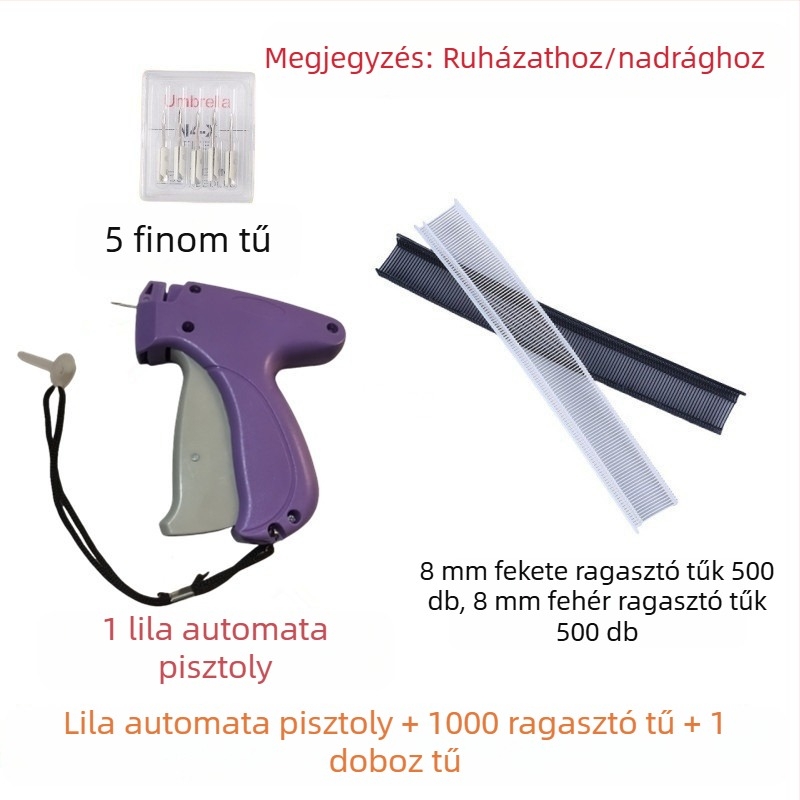 Finom tűvel címke injekciós eszköz ruházathoz és törölközőkhöz, műanyag, modern minimál stílusú dizájn, nem testre szabható, logó nélküli