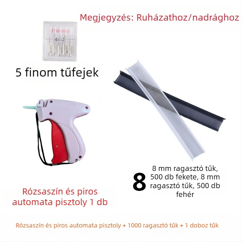 Finom tűvel címke injekciós eszköz ruházathoz és törölközőkhöz, műanyag, modern minimál stílusú dizájn, nem testre szabható, logó nélküli