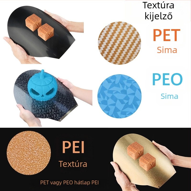 Kétoldalas fűtőágy rugós acéllemez, kör alakú PET/PEO