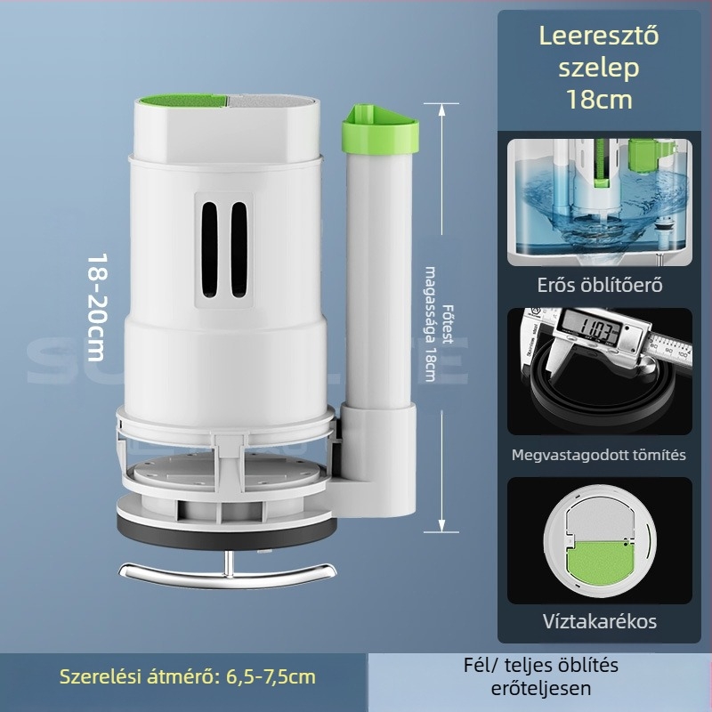 WC-szelepek készlet: feltöltő szelep, ürítő szelep, univerzális illeszkedés, tartály úszó