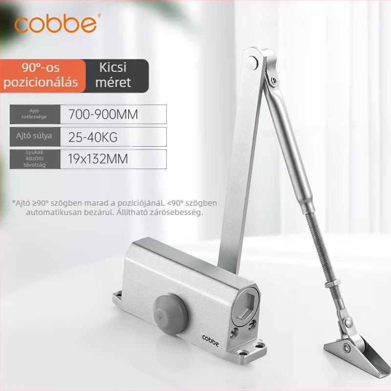 Automata ajtózáró hidraulikus lengéscsillapítóval | Öntött alumínium | Modell CL-BMQ01 | Márka Cobbe/Cabe | Modern és minimalist design | Otthoni használat