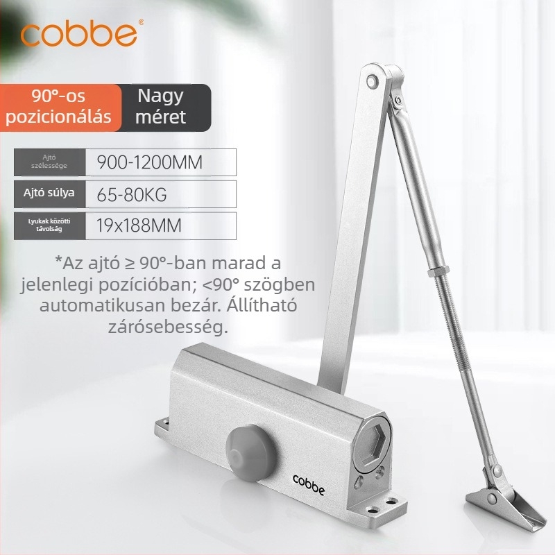 Automata ajtózáró hidraulikus lengéscsillapítóval | Öntött alumínium | Modell CL-BMQ01 | Márka Cobbe/Cabe | Modern és minimalist design | Otthoni használat