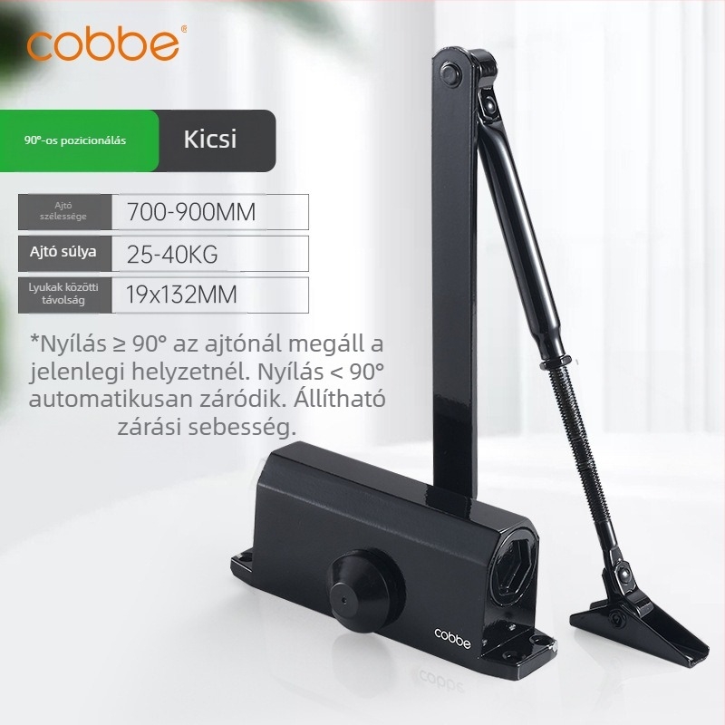 Automata ajtózáró hidraulikus lengéscsillapítóval | Öntött alumínium | Modell CL-BMQ01 | Márka Cobbe/Cabe | Modern és minimalist design | Otthoni használat