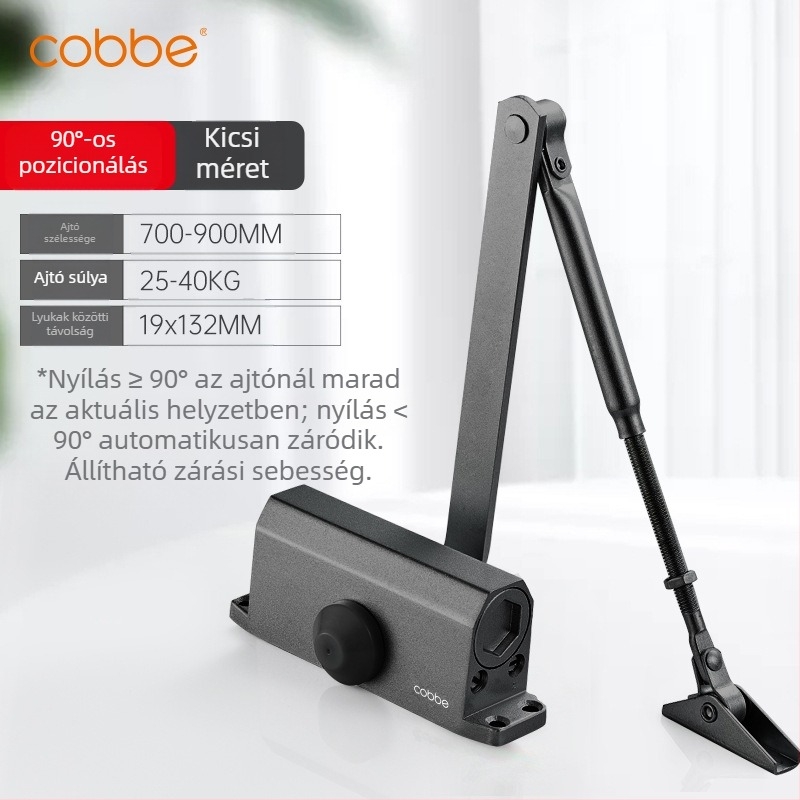 Automata ajtózáró hidraulikus lengéscsillapítóval | Öntött alumínium | Modell CL-BMQ01 | Márka Cobbe/Cabe | Modern és minimalist design | Otthoni használat