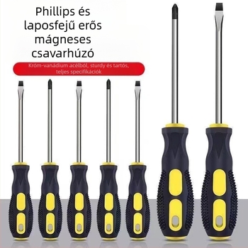 Keresztfejű mágneses és szigetelt csavarhúzó Cr-V krom-vanádium acélból, PP+ABS markolattal