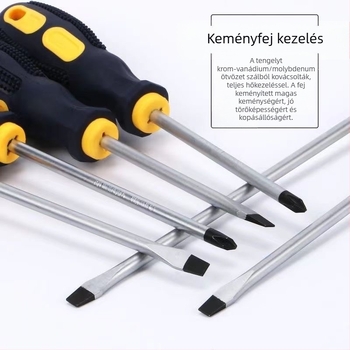 Keresztfejű mágneses és szigetelt csavarhúzó Cr-V krom-vanádium acélból, PP+ABS markolattal