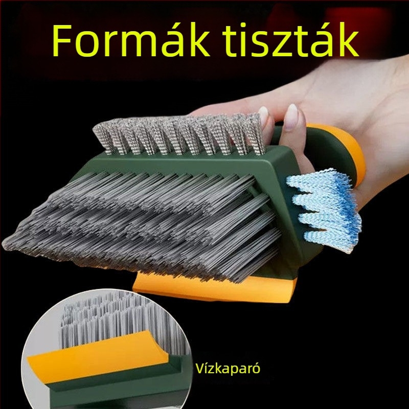 Többfunkciós padlószegély tisztító kefe fürdőszobához és konyhához, rostból készült tisztító eszköz