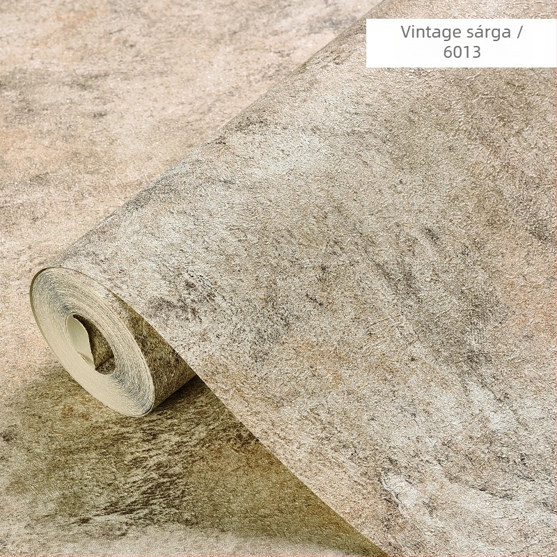 Ipari stílusú, egyszínű tapéta diatómás agyagból, nappalira és étkezőbe, 3D beton szürke, vízálló