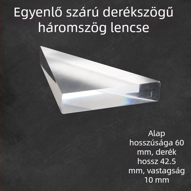 Liuxin optikai oktatókészlet, cilindrikus, félköríves, háromszög és téglalap alakú lencsékkel, akrilból, középiskolai fizika kísérletekhez