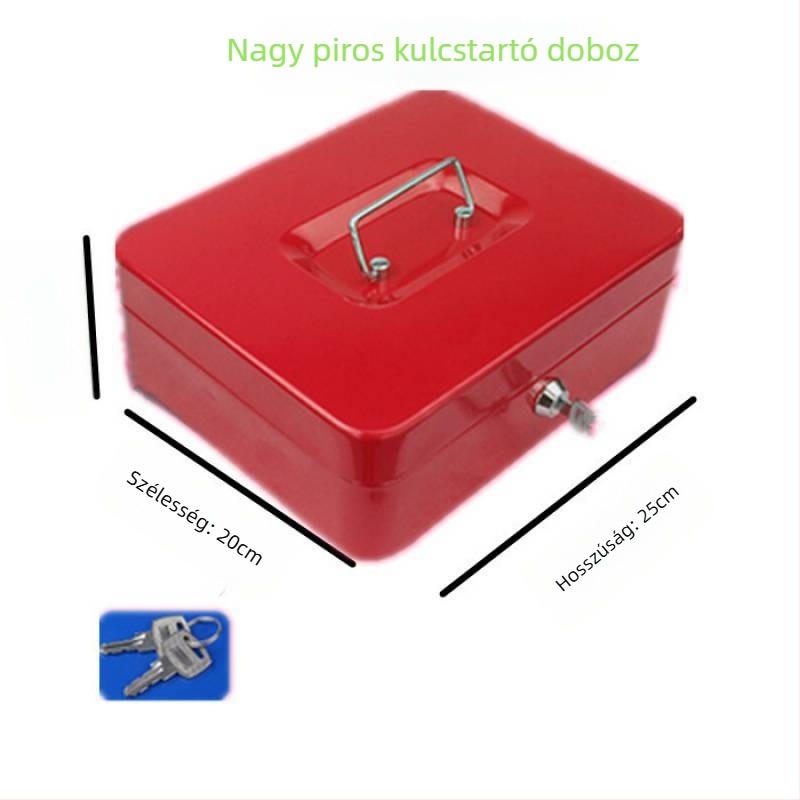 Zárható tárolódoboz kettős rétegű kombinációs zárral, hordozható hidegen hengerelt acélból készült készpénzes doboz