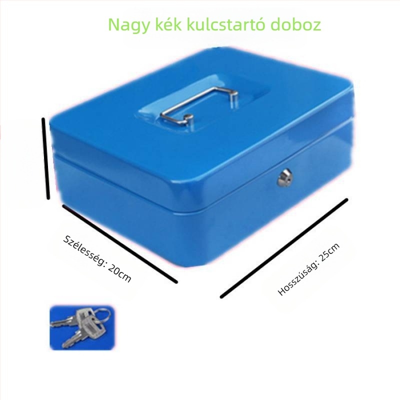 Zárható tárolódoboz kettős rétegű kombinációs zárral, hordozható hidegen hengerelt acélból készült készpénzes doboz