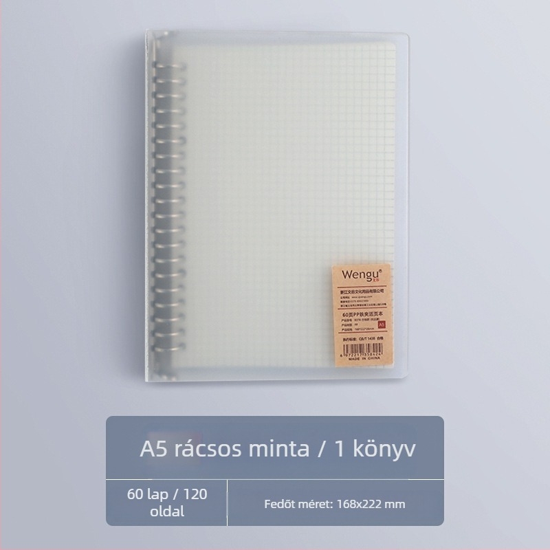Wen Gu notesz leválasztható lapokkal, PP borító, offset papír, 80 g/m², üzleti stílus