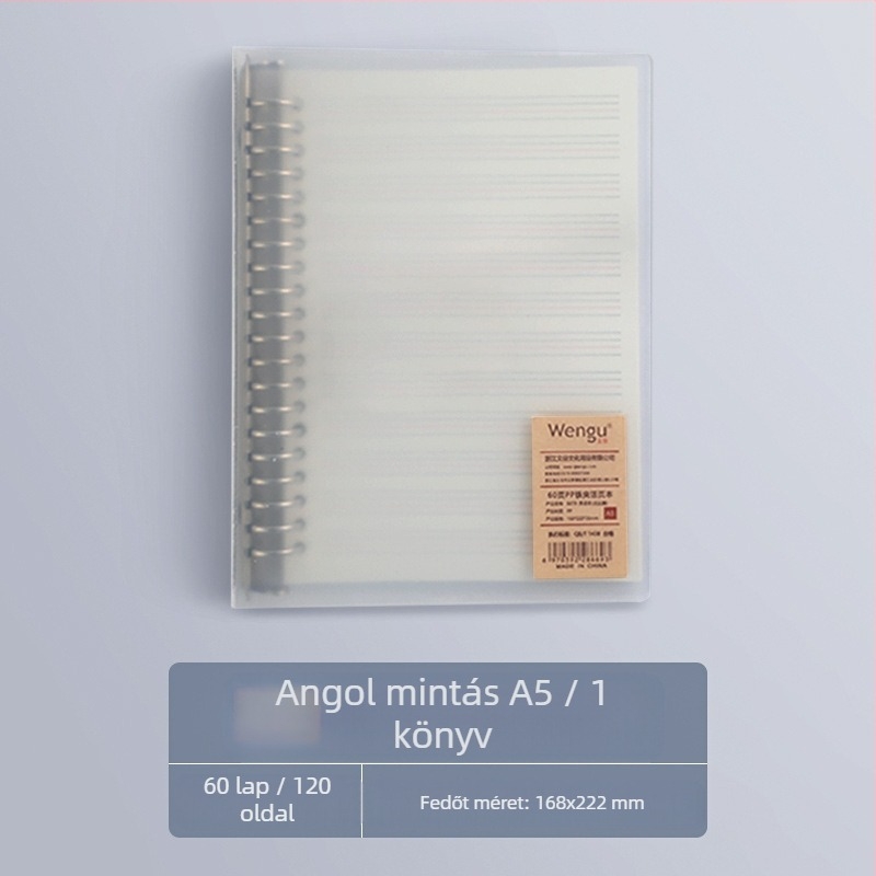 Wen Gu notesz leválasztható lapokkal, PP borító, offset papír, 80 g/m², üzleti stílus