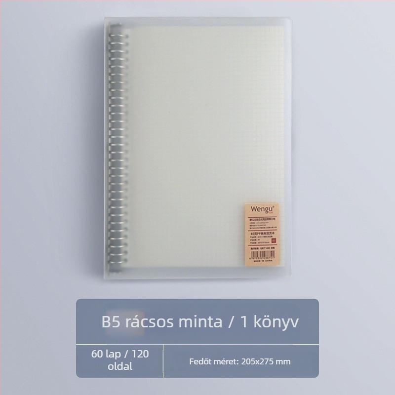 Wen Gu notesz leválasztható lapokkal, PP borító, offset papír, 80 g/m², üzleti stílus