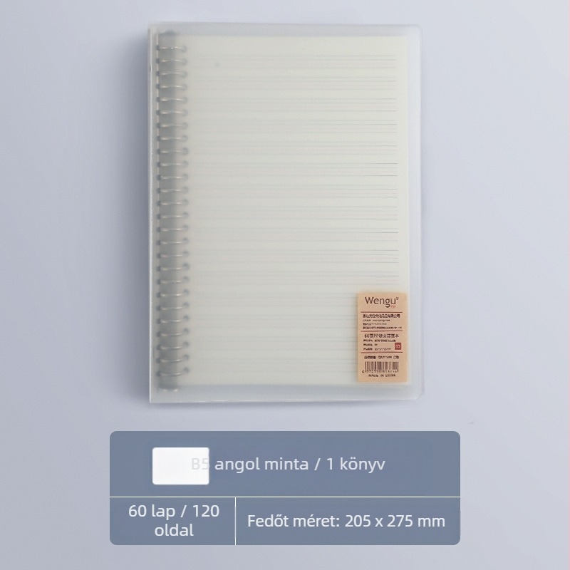 Wen Gu notesz leválasztható lapokkal, PP borító, offset papír, 80 g/m², üzleti stílus