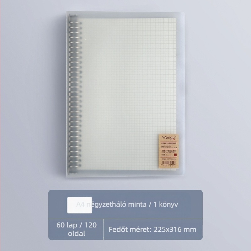 Wen Gu notesz leválasztható lapokkal, PP borító, offset papír, 80 g/m², üzleti stílus