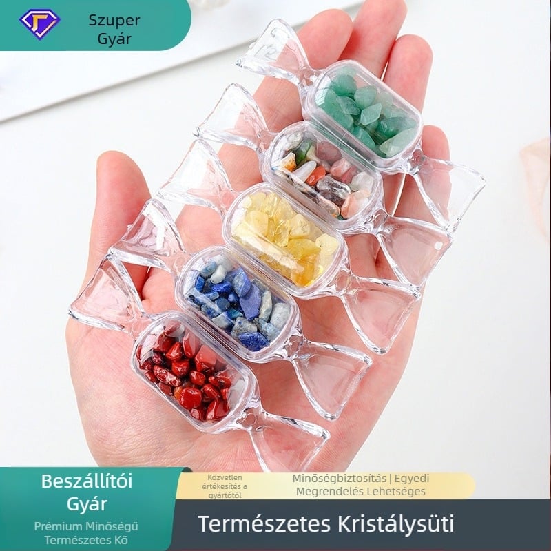 Természetes kristály dekoratív kő, geometriai forma, modern minimalist kristály díszítés karácsonyra