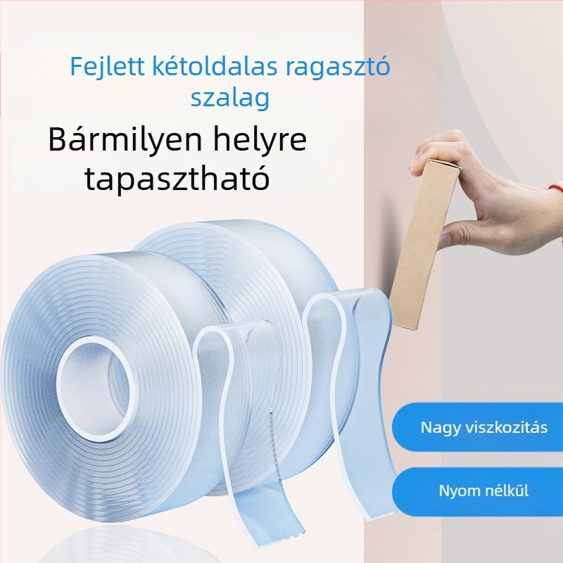 Nano kétoldalas szalag — Márka JIUMO; Anyag: akril; Rögzítés módja: ragasztás; Piacra kerülés éve: 2023; Termékkategória: szívóhorog