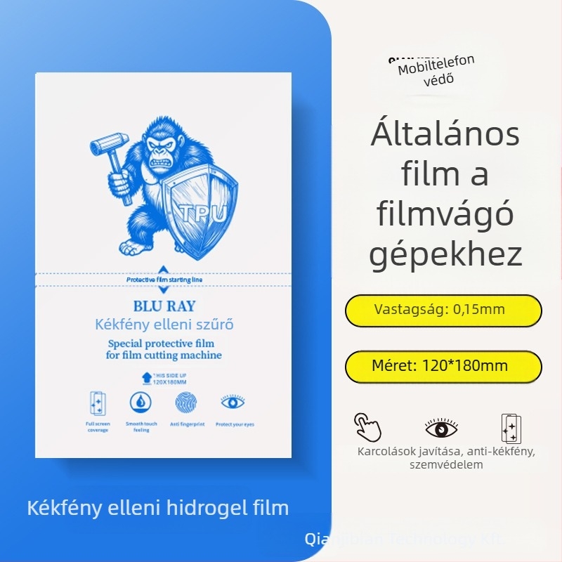 Telefonképernyő védő PET anyagból, elülső fólia, HD tisztaság