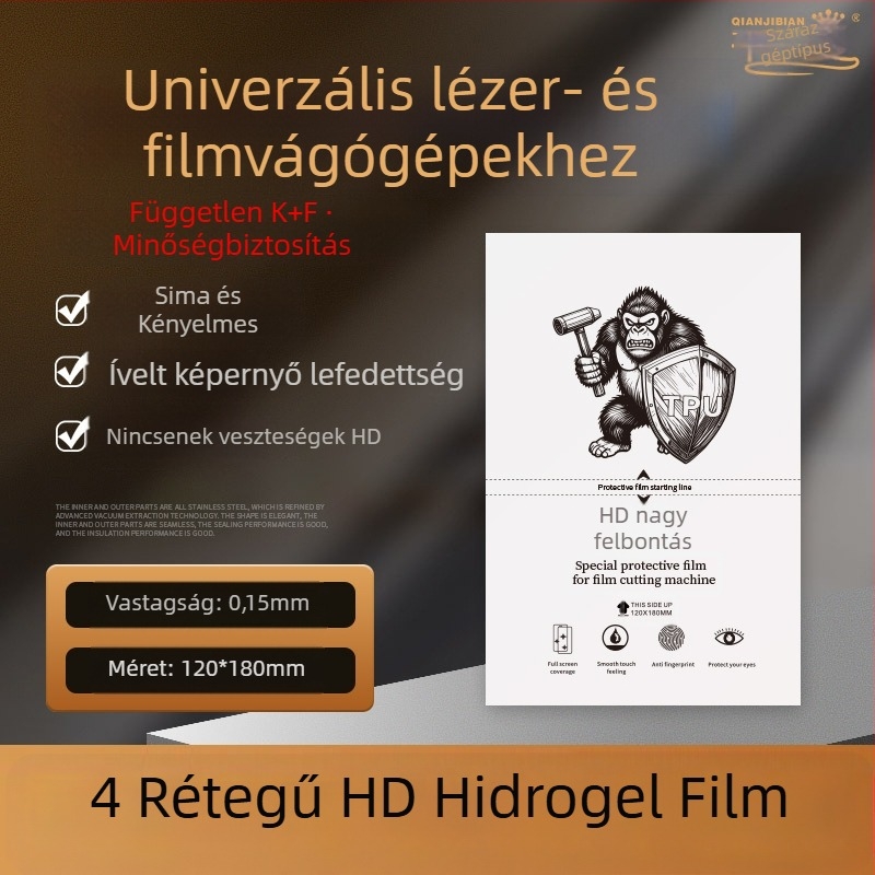 Telefonképernyő védő PET anyagból, elülső fólia, HD tisztaság