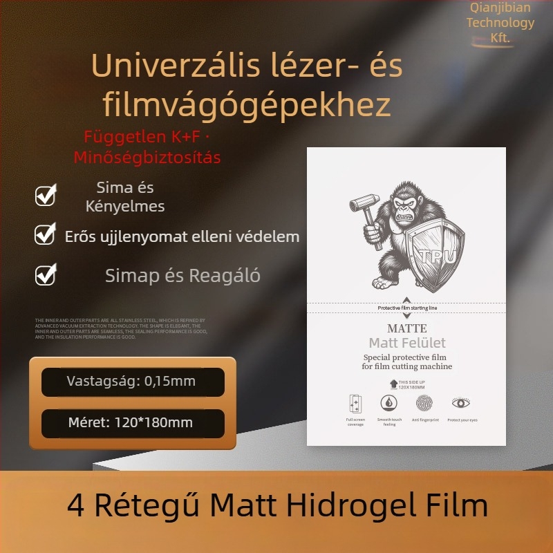 Telefonképernyő védő PET anyagból, elülső fólia, HD tisztaság