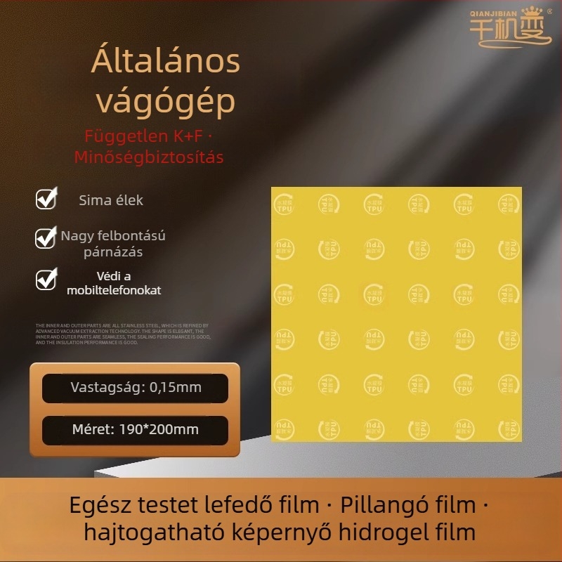 Telefonképernyő védő PET anyagból, elülső fólia, HD tisztaság