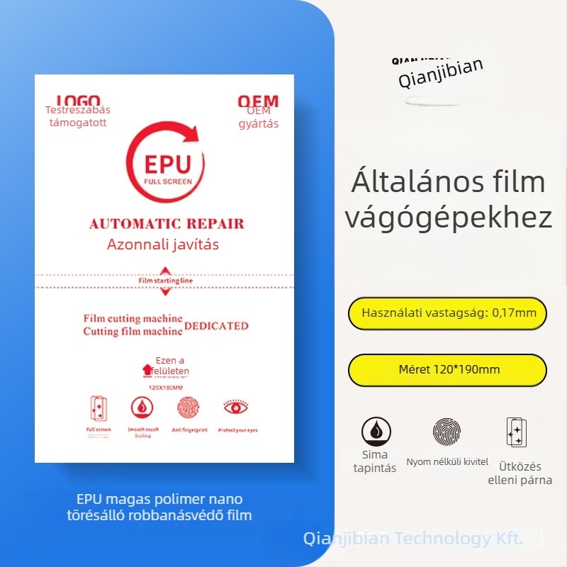 Telefonképernyő védő PET anyagból, elülső fólia, HD tisztaság