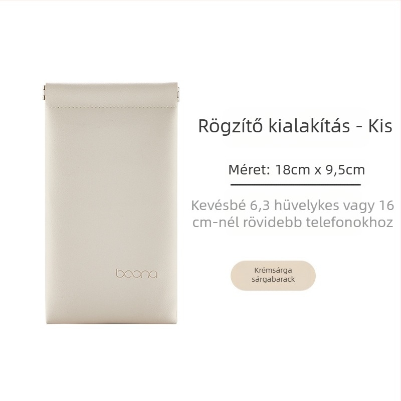 Mobiltelefon-védő táska, domborított PU anyag, automata zárózsinórral, 2 kg teherbírás, modell G005, 3C elektronikai termék csomagolás