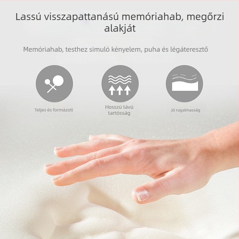 Gélmemóriahabos U-alakú ülőpárna irodai székhez, légáteresztő hálós anyaggal, vastagított ülőpárna