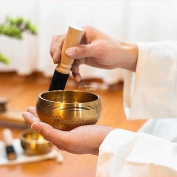 Ötvözetből készült éneklő tál, új kínai stílus, meditációhoz és jóga