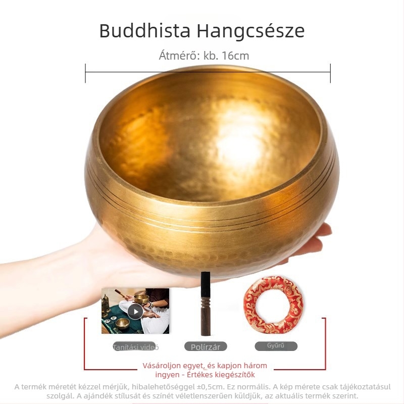 Ötvözetből készült éneklő tál, új kínai stílus, meditációhoz és jóga