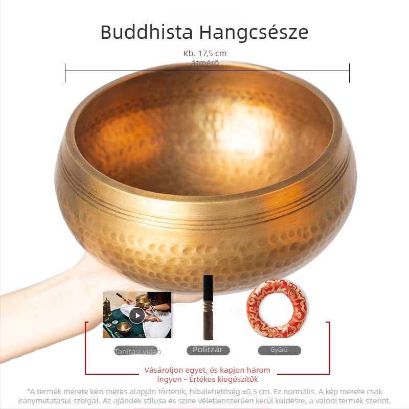 Ötvözetből készült éneklő tál, új kínai stílus, meditációhoz és jóga