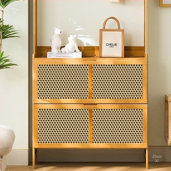 Rattan szekrényajtó matricája, 3D vintage hatás, öntapadós fólia üveg vitrínéhez, 1 db (Öntapadós, 3D vintage hatás, üveg vitrínéhez, 1 db)