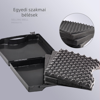 Műanyag szerszámos doboz – hordozható, többfunkciós szerszám-tároló, teherbírás 5 kg
